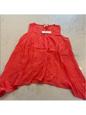 Spense Women's Sleeveless Coral Asymmetrical Top Medium NWT